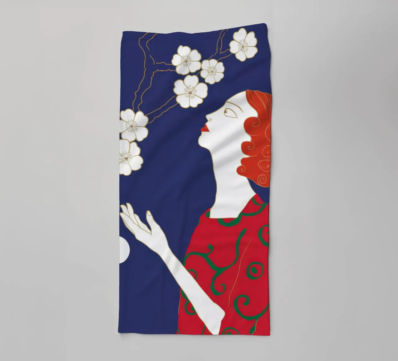 Sguardo di fiori celesti asciugamano da bagno da Hollow Years