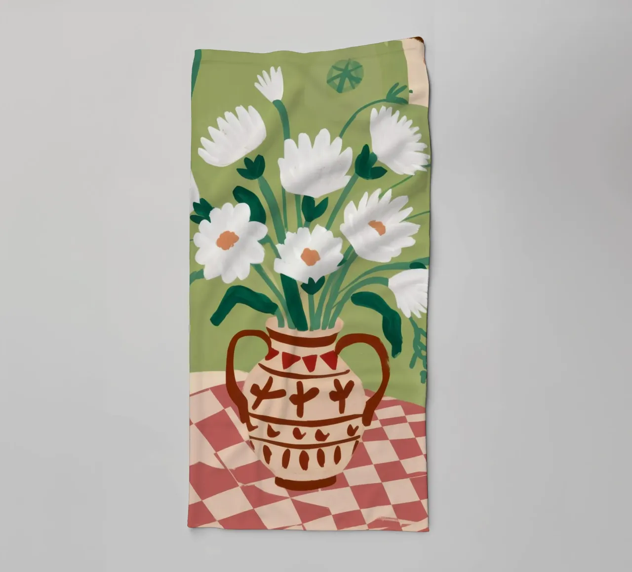 Daisy Pitcher Stillness towel by Lune Dreams