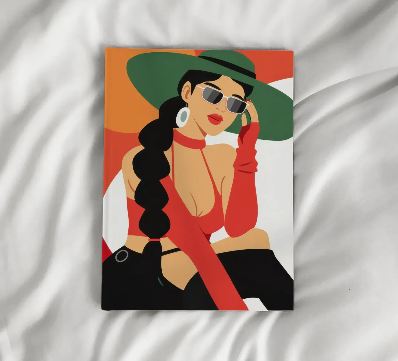 Emerald Diva Glamour notebook by Mossy Pigment