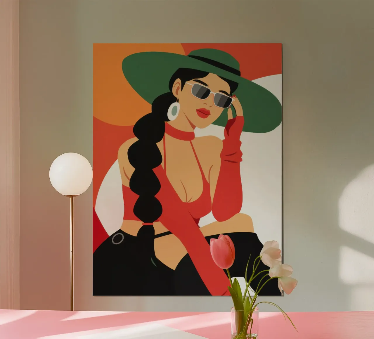 Smaragd-Diva-Glamour Poster von Mossy Pigment