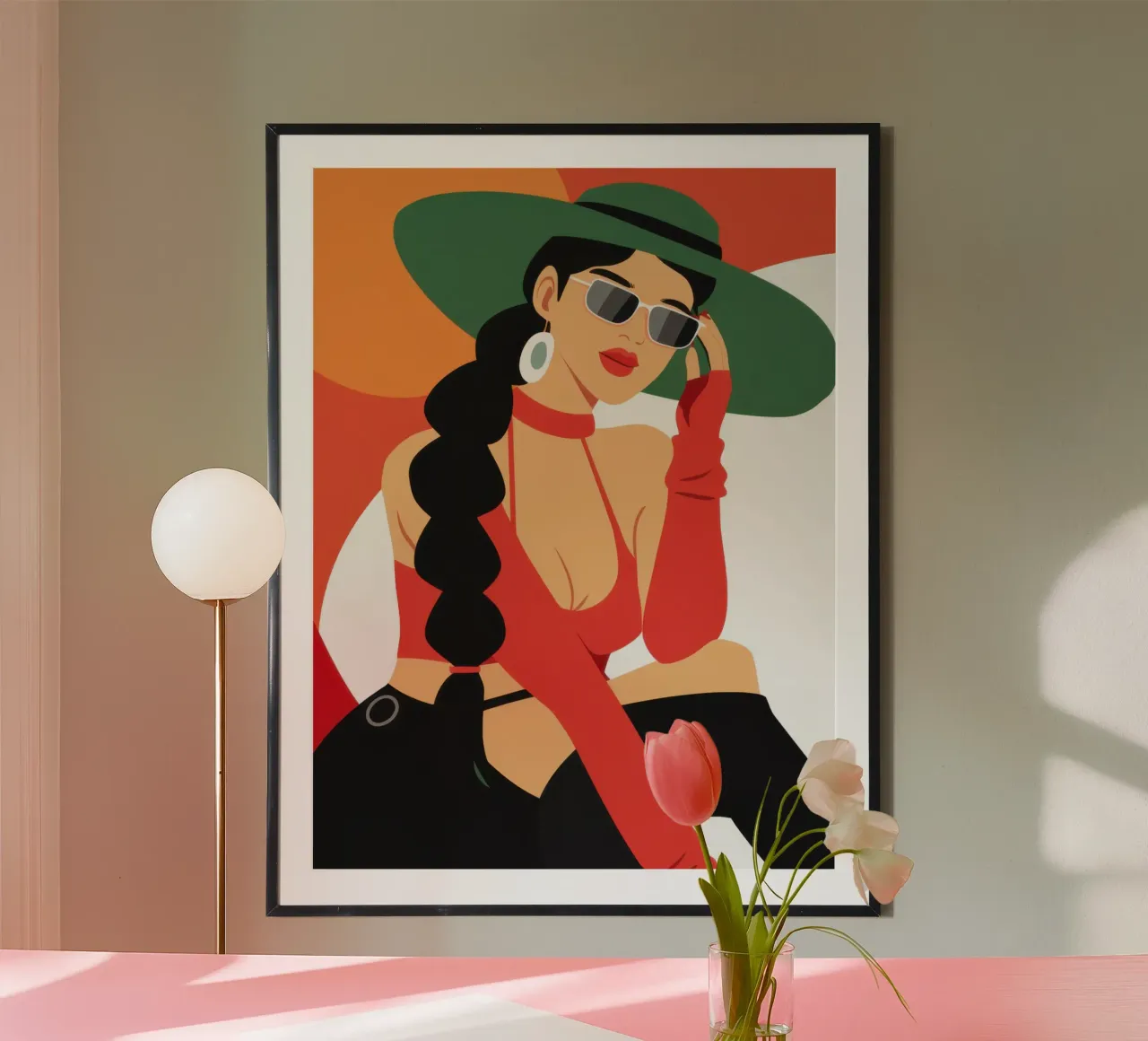 Smaragd-Diva-Glamour Poster von Mossy Pigment