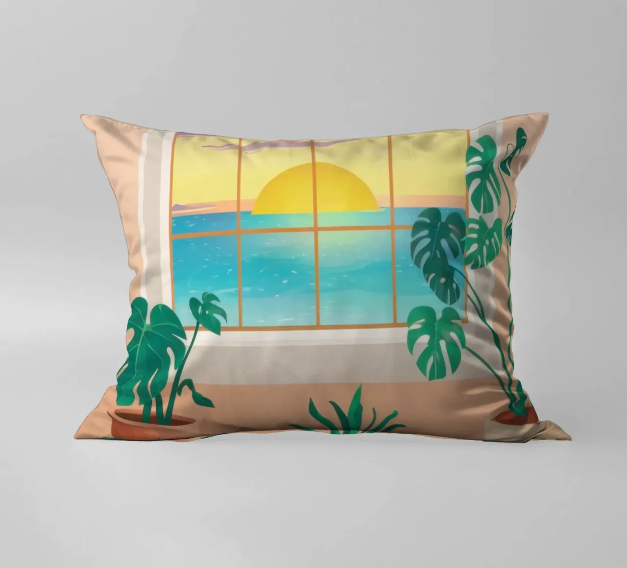 Bohemian Sunset Sanctuary decorative cushion by Monuments Fire