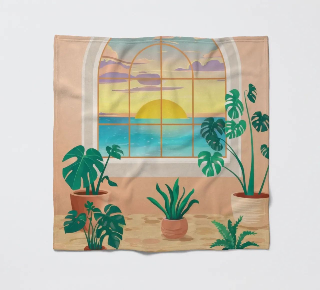 Sanctuaire du coucher de soleil de Bohème plaid polaire de Monuments Fire
