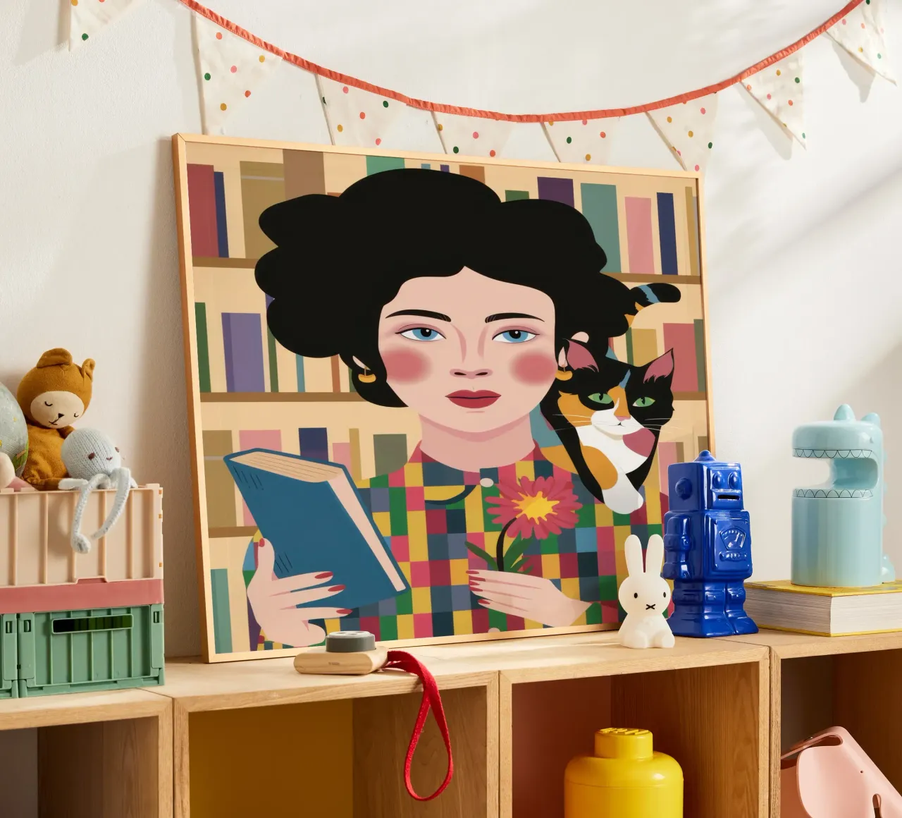 Literaire Muze poster met houten frame van Hollow Years