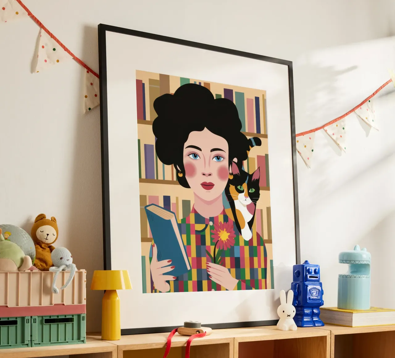 Literaire Muze poster met houten frame van Hollow Years