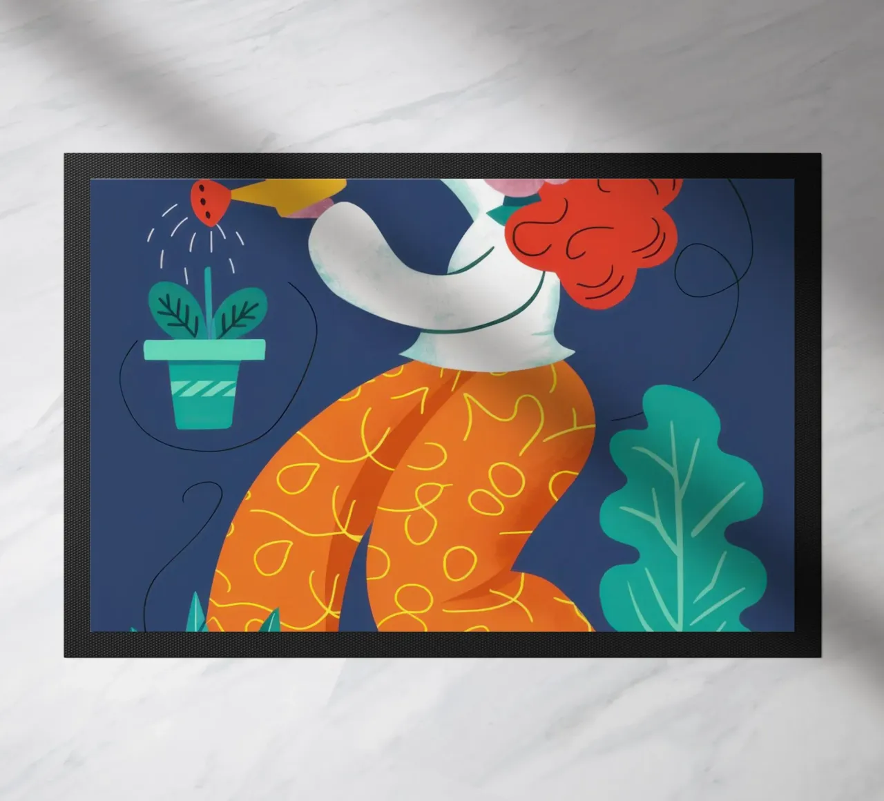 Tucano e fiori zerbino da Lune Dreams