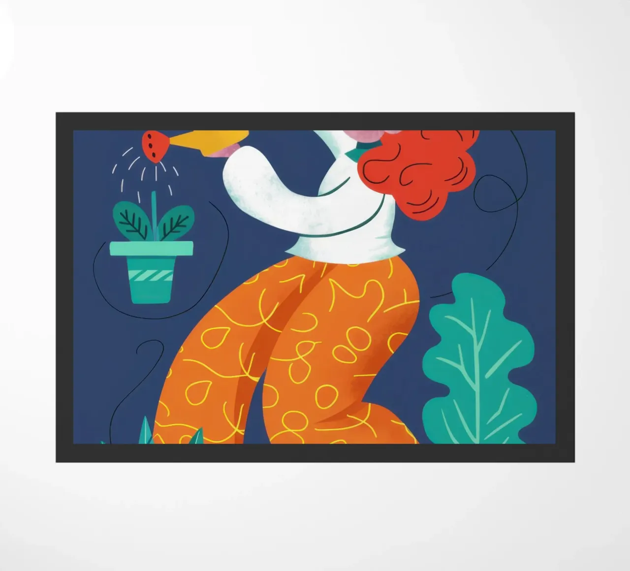 Tucano e fiori zerbino da Lune Dreams
