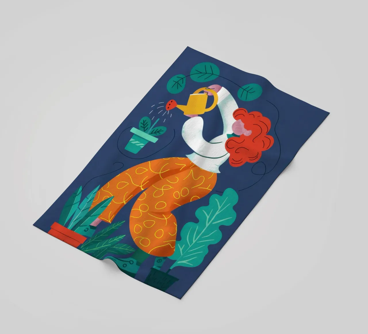 Tucano e fiori telo mare da Lune Dreams