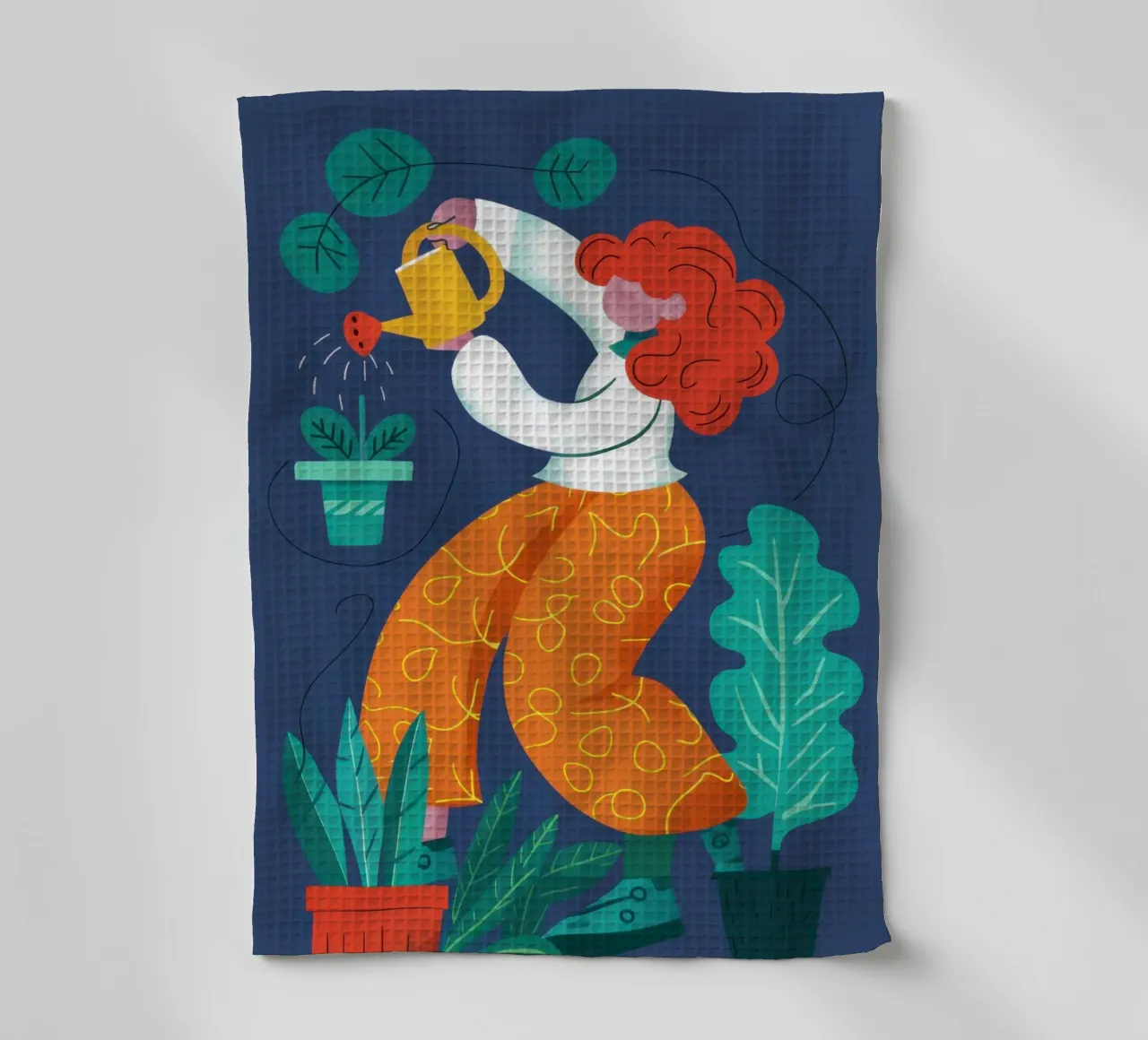 Tucano e fiori canovaccio da cucina da Lune Dreams