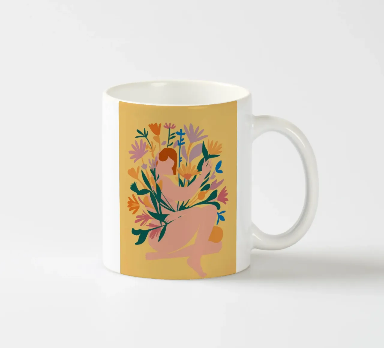 Abbraccio floreale etereo tazza in ceramica da Mossy Pigment