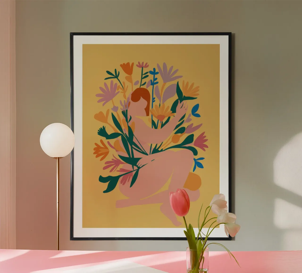Abbraccio floreale etereo poster da Mossy Pigment