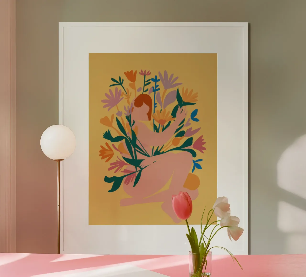 Abbraccio floreale etereo poster da Mossy Pigment