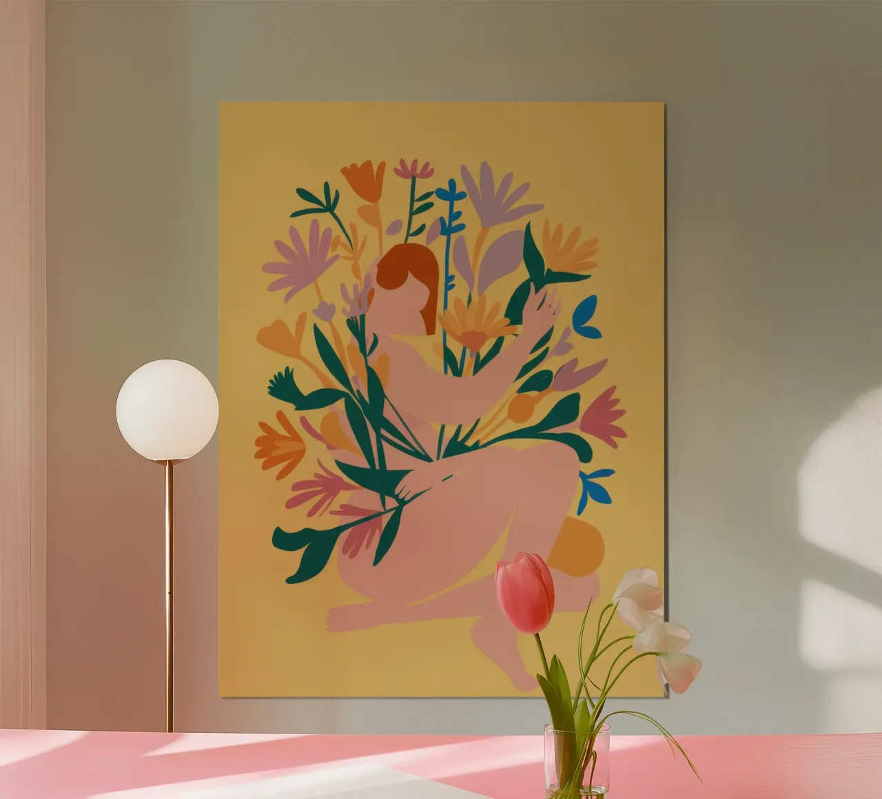 Abbraccio floreale etereo poster da Mossy Pigment