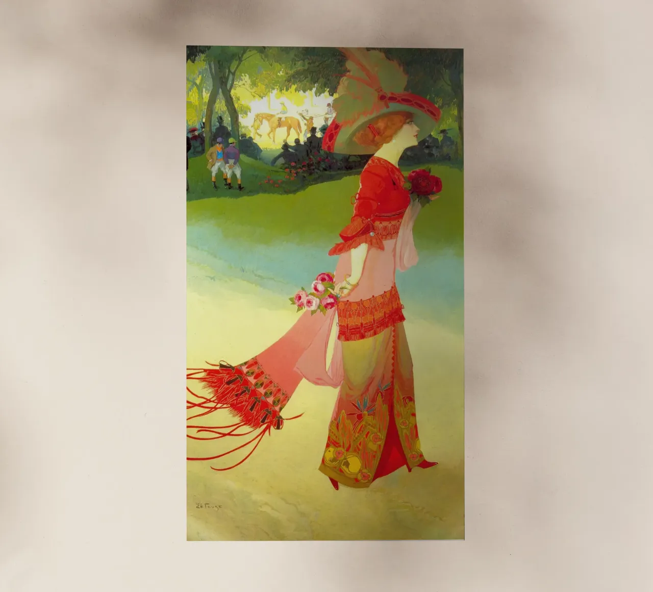 donna in rosso - Georges de Feure pellicola backlit da marycome