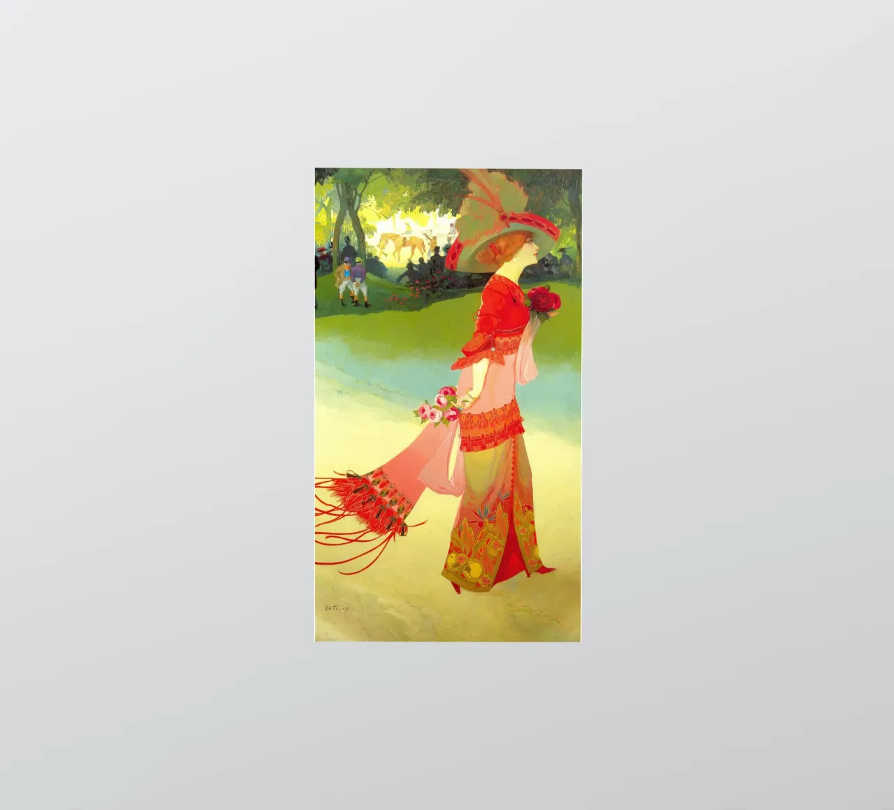woman in red - Georges de Feure sticker by marycome