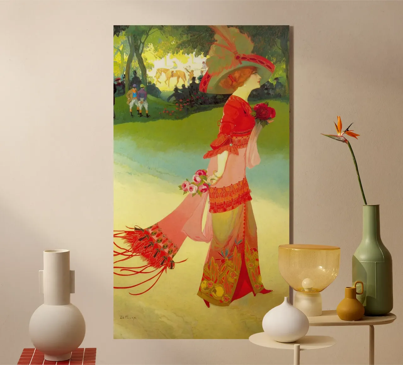 woman in red - Georges de Feure acrylic glass by marycome