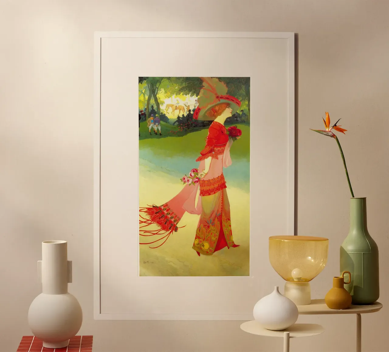 donna in rosso - Georges de Feure carta hahnemühle da marycome
