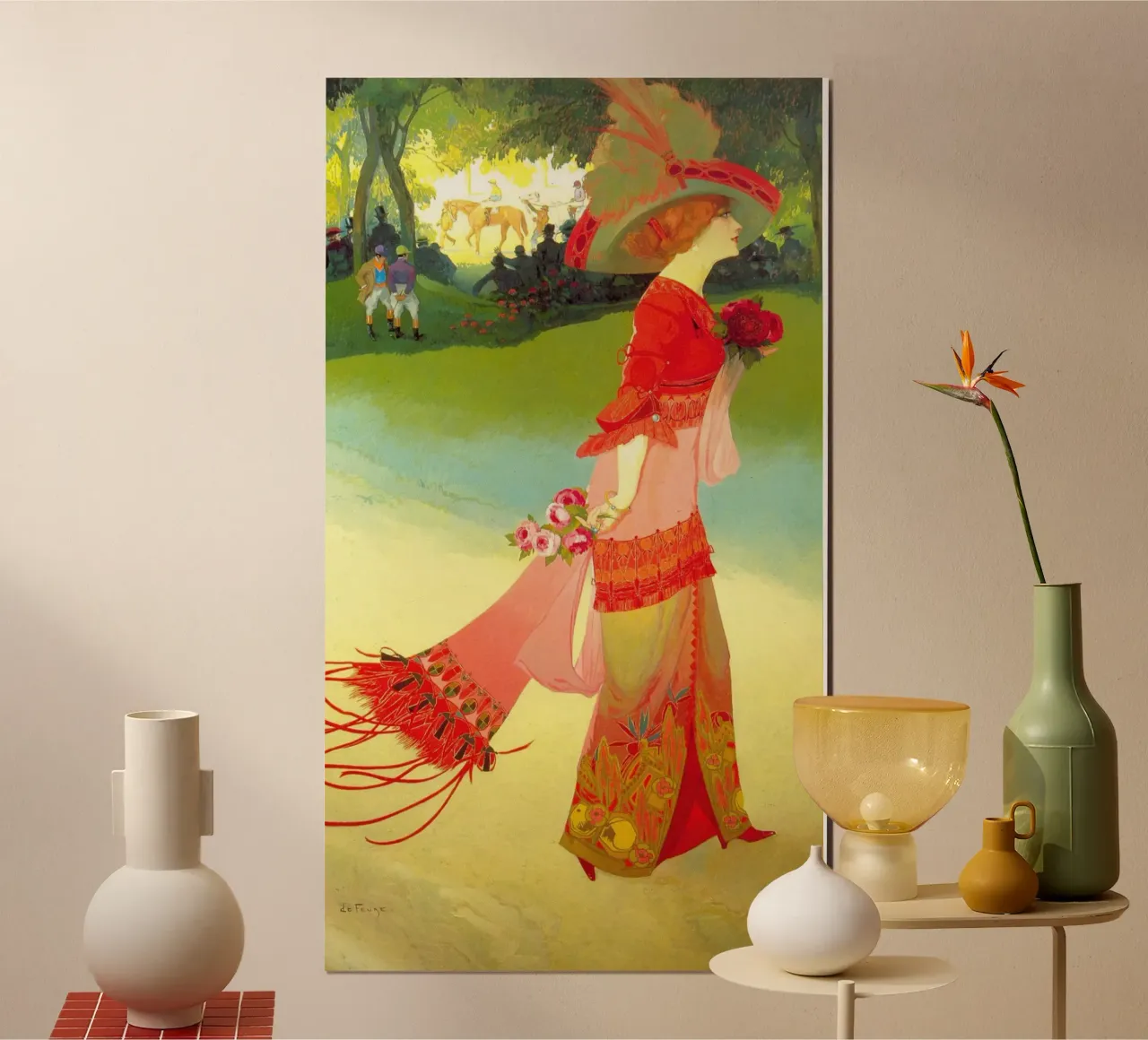 donna in rosso - Georges de Feure carta hahnemühle da marycome