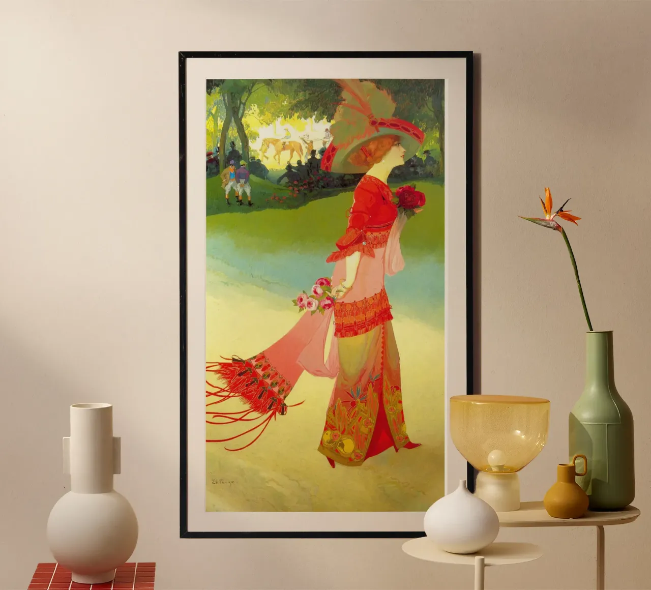 donna in rosso - Georges de Feure carta hahnemühle da marycome