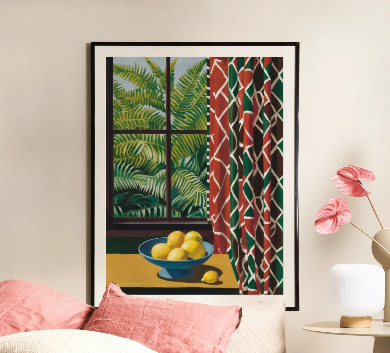 Vista Palm con copertura poster con telaio in alluminio da Arcane Lines