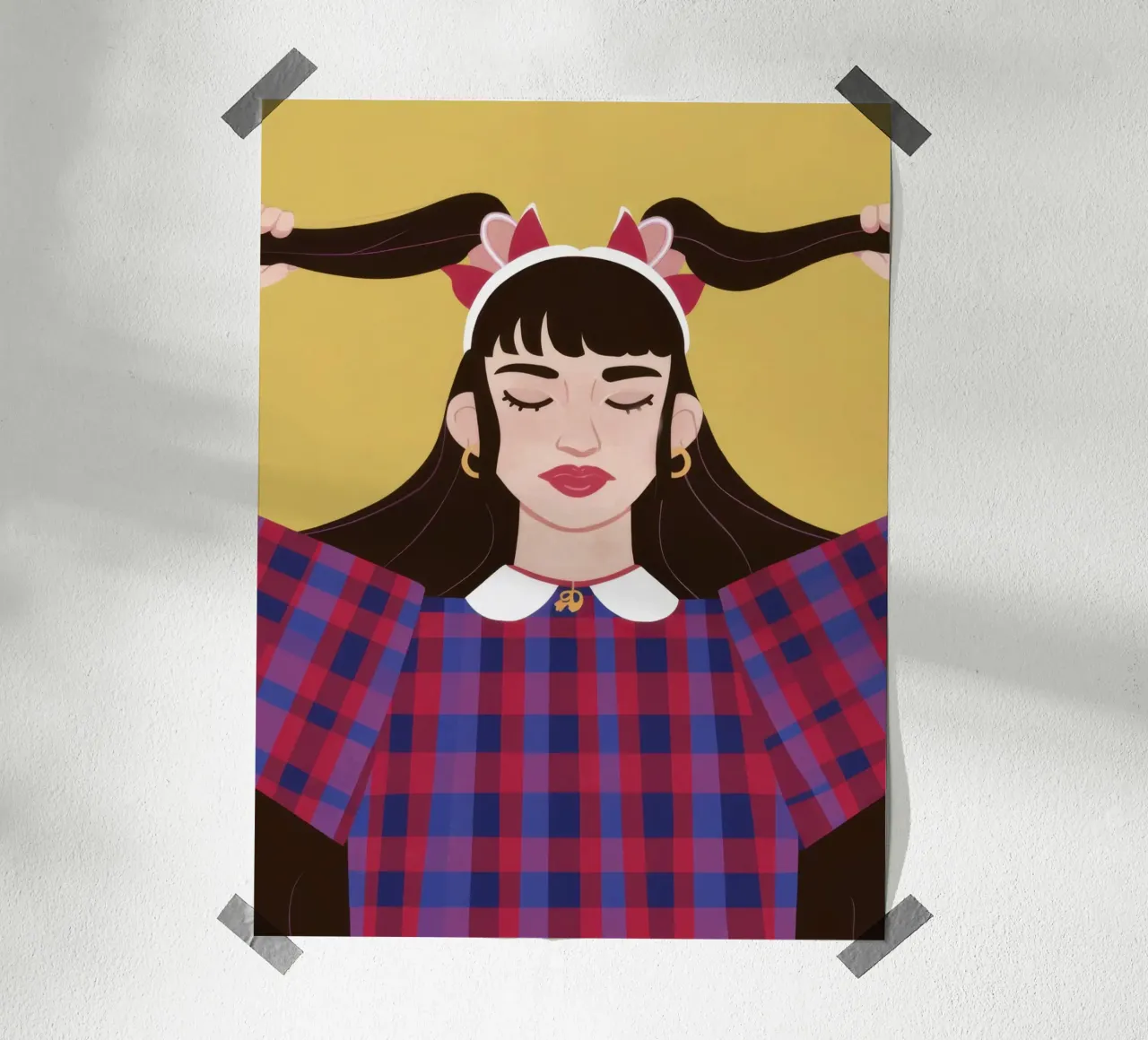 Vestido de cuadros Poise poster de Lune Dreams