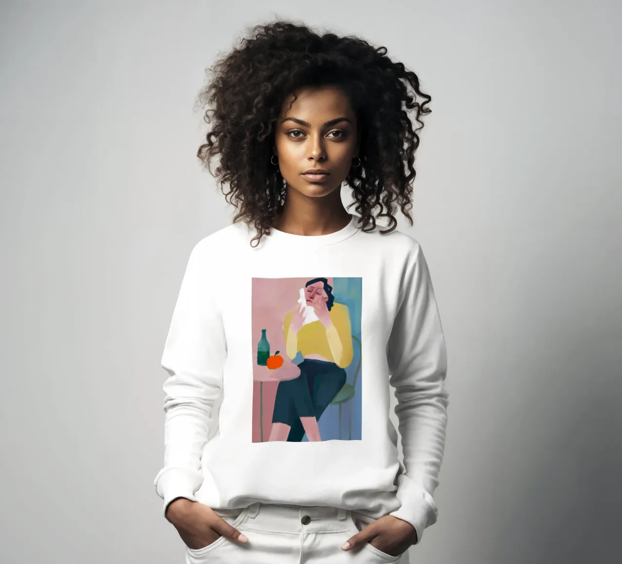 Pensive Wine Repose sudadera de Mossy Pigment