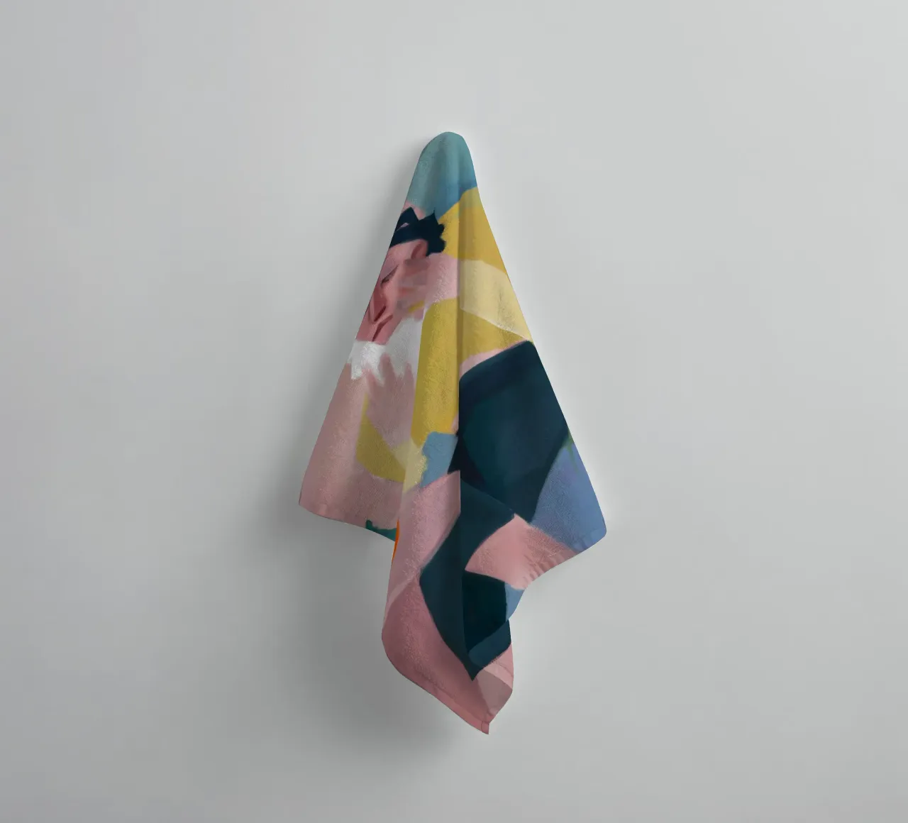 Pensive Wine Repose towel by Mossy Pigment