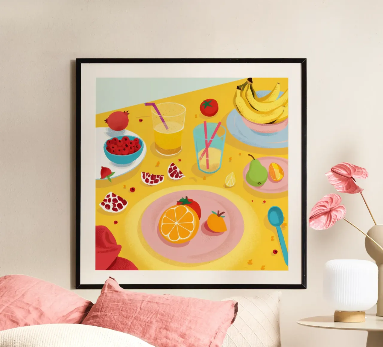 Vibrant Breakfast Flatlay poster by Monuments Fire
