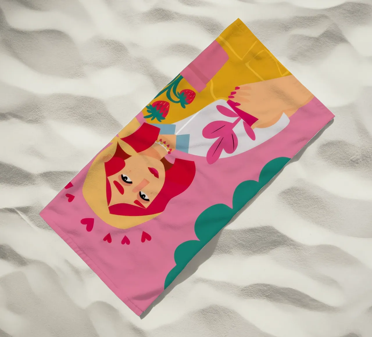 Vaso di fiori con abito rosa telo mare da Lune Dreams