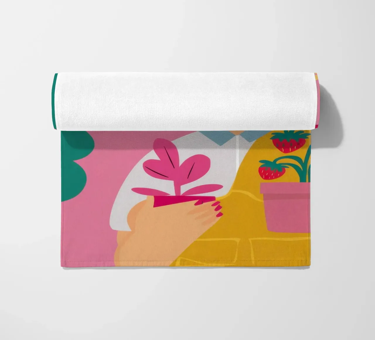 Vaso di fiori con abito rosa telo mare da Lune Dreams