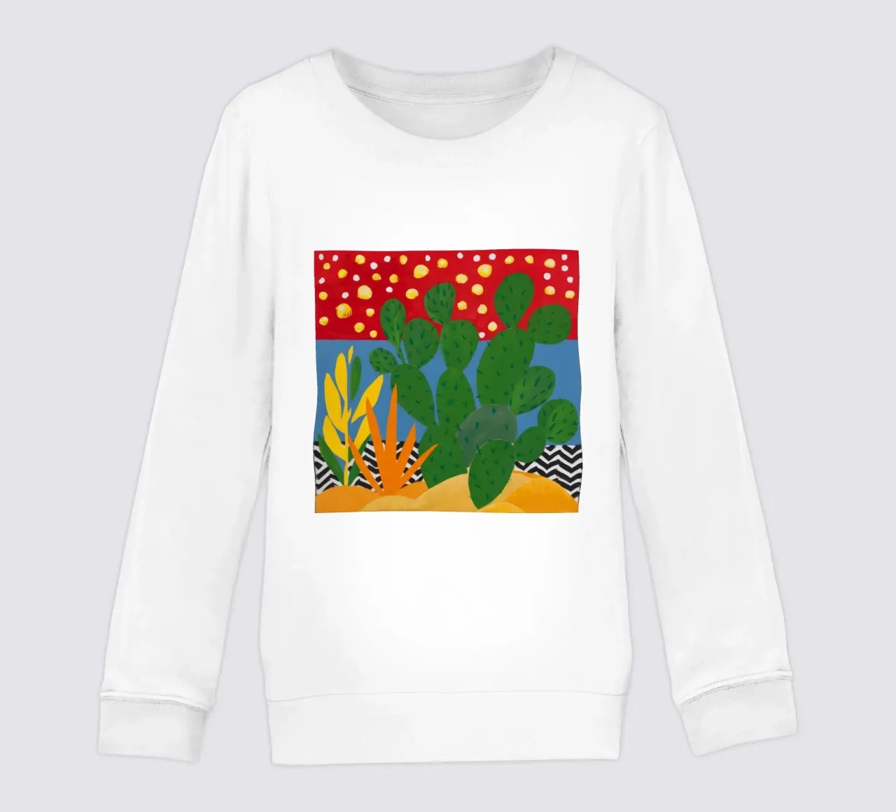 Cactus a punti d'oro felpa bambino da Arcane Lines