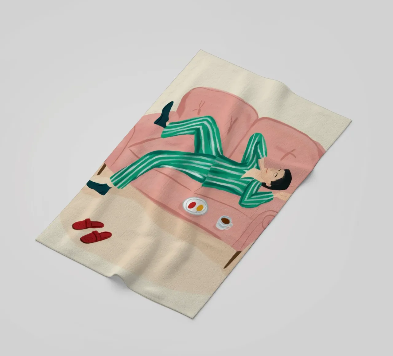 Gelassene Pyjama-Eleganz Strandtuch von Hollow Years