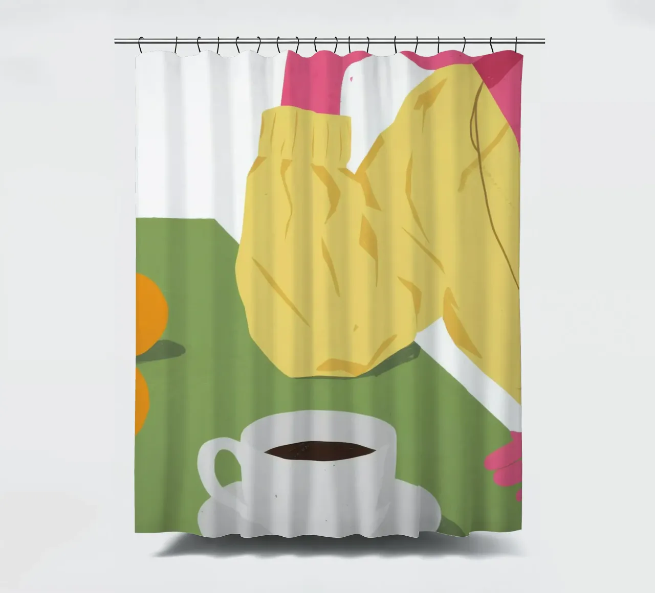 Kaffeepause Repose Duschvorhang von Lune Dreams