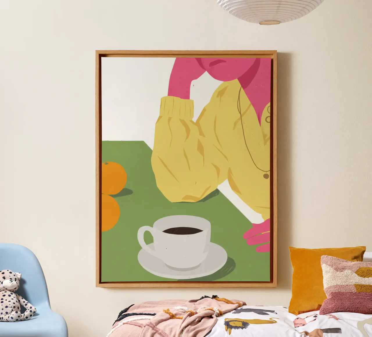 Coffee Break Repose canvas by Lune Dreams