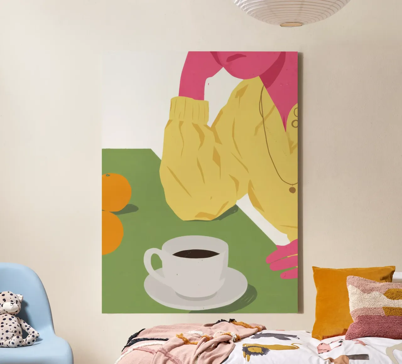 Coffee Break Repose canvas by Lune Dreams