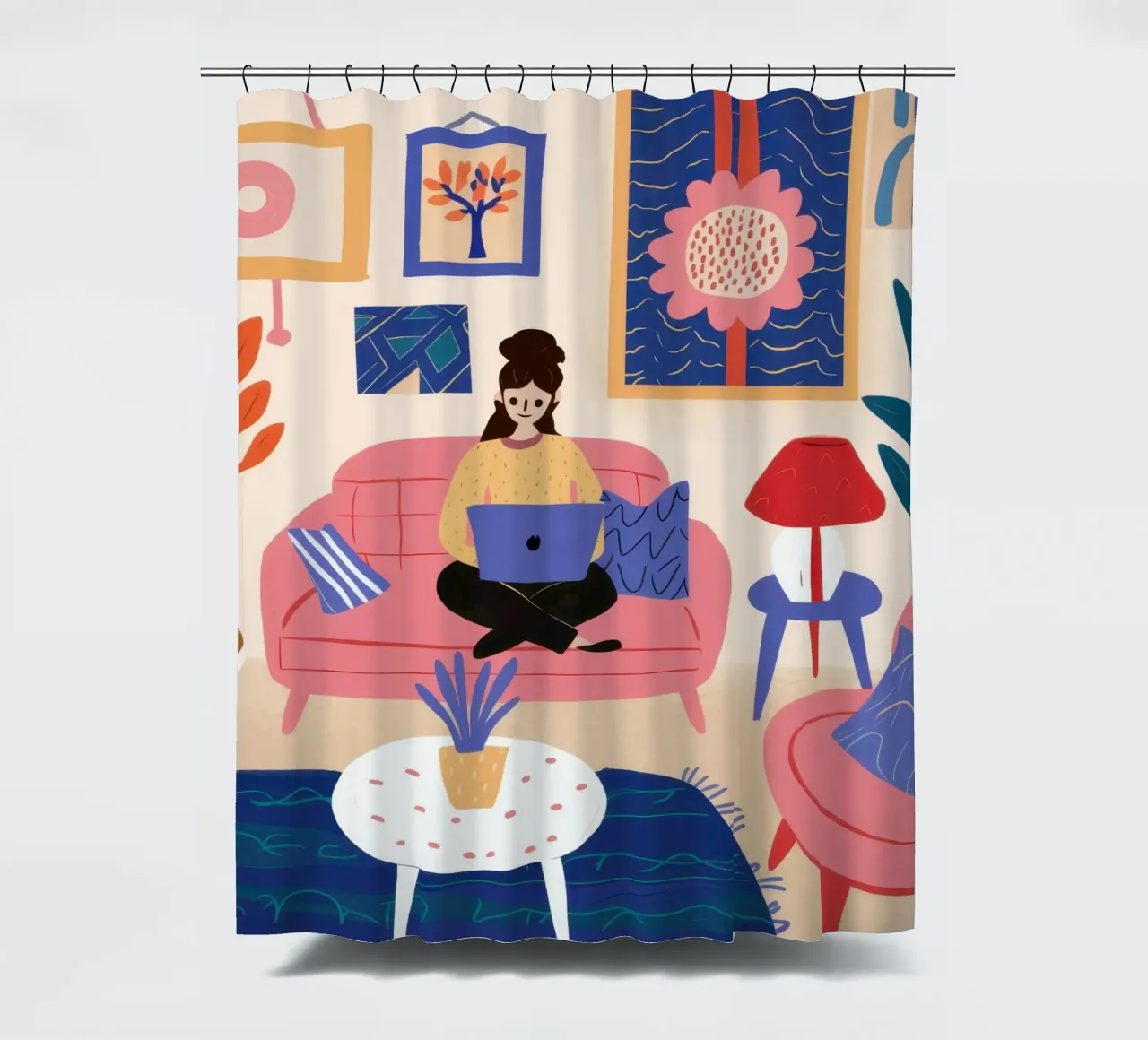 Chic Home Office Hub shower curtain by Monuments Fire