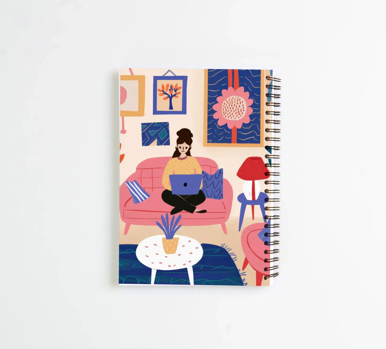 Chic Home Office Hub spiral notebook by Monuments Fire