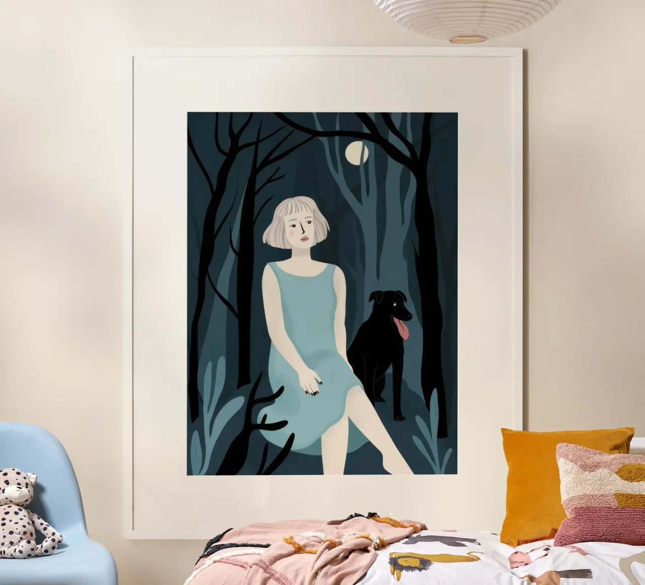 Donna nella foresta poster da Lune Dreams