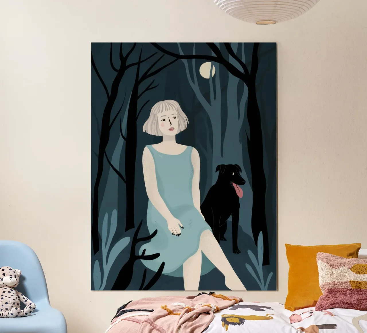 Donna nella foresta poster da Lune Dreams