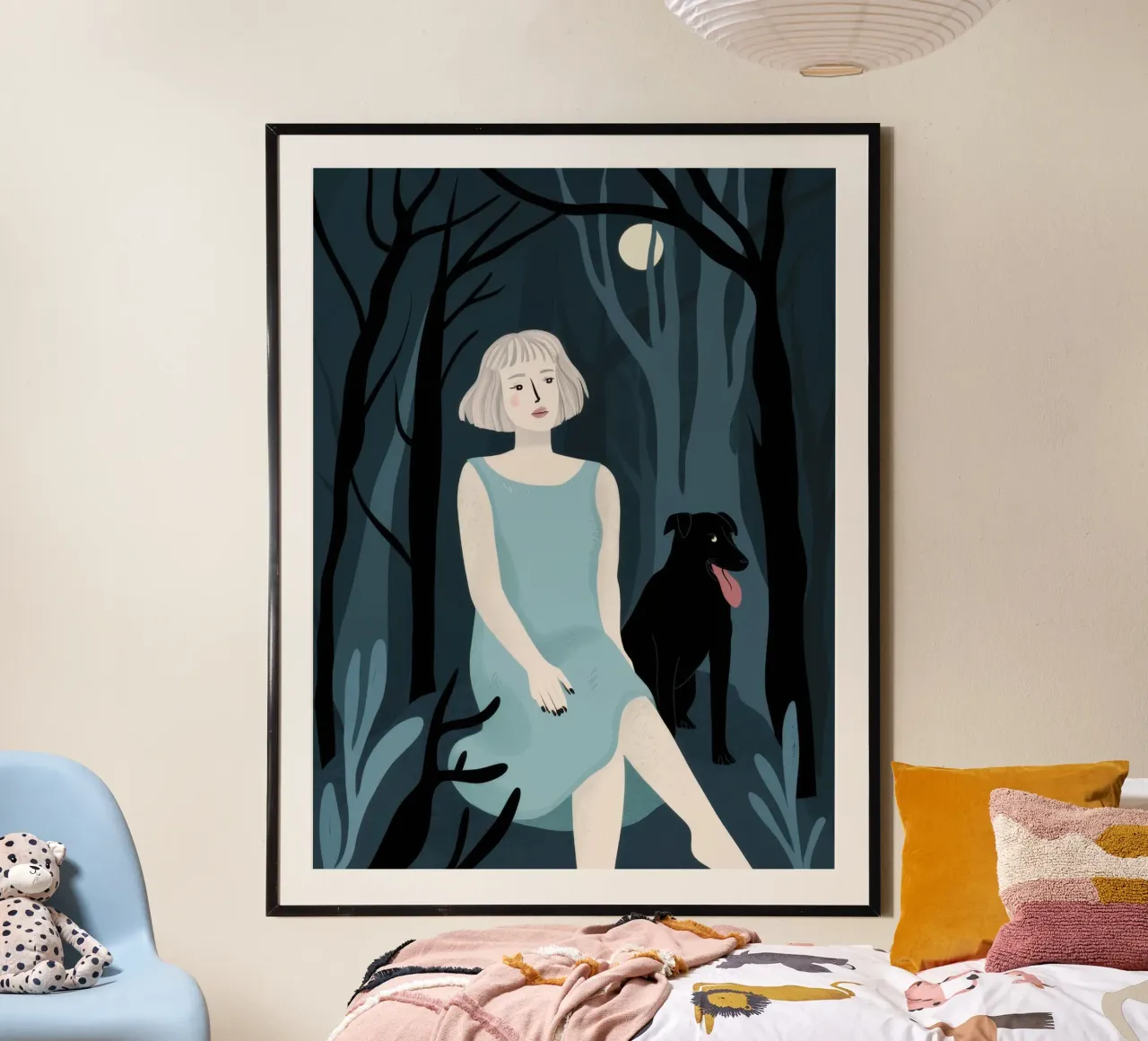 Donna nella foresta poster da Lune Dreams