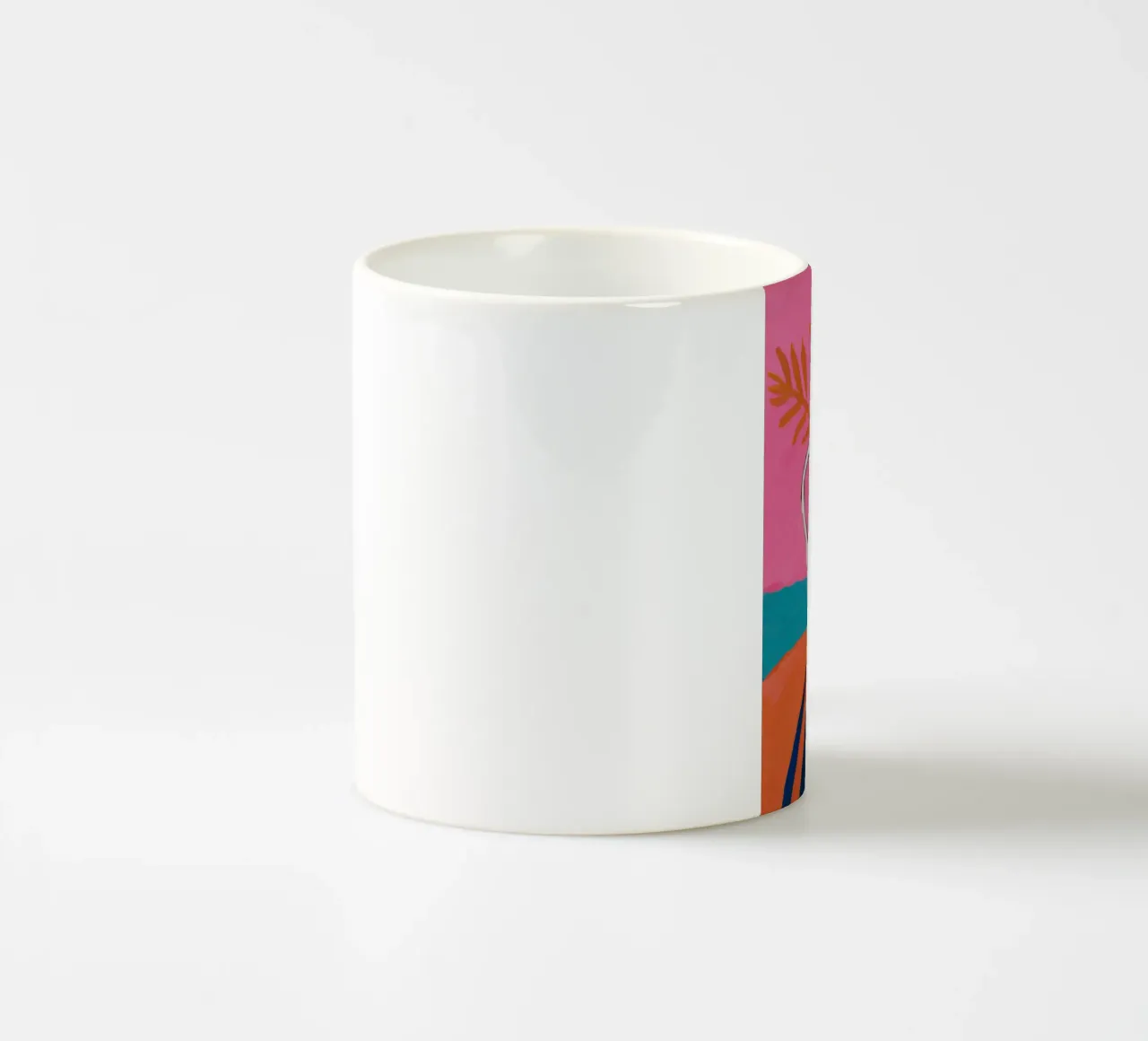 Foglia rosa Immobile tazza in ceramica da Arcane Lines