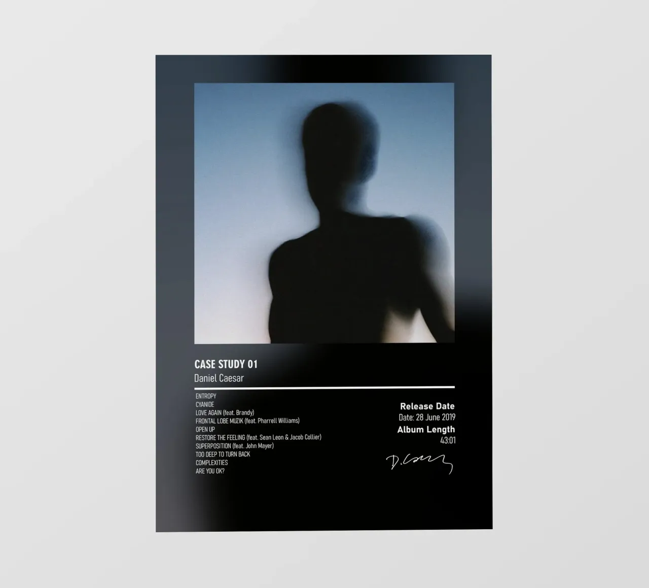 CASE STUDY 01 By Daniel Caesar pellicola backlit da DGUnder