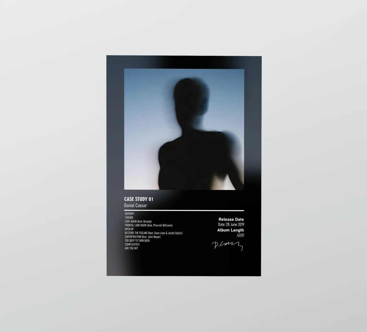 CASE STUDY 01 By Daniel Caesar adesivo da DGUnder