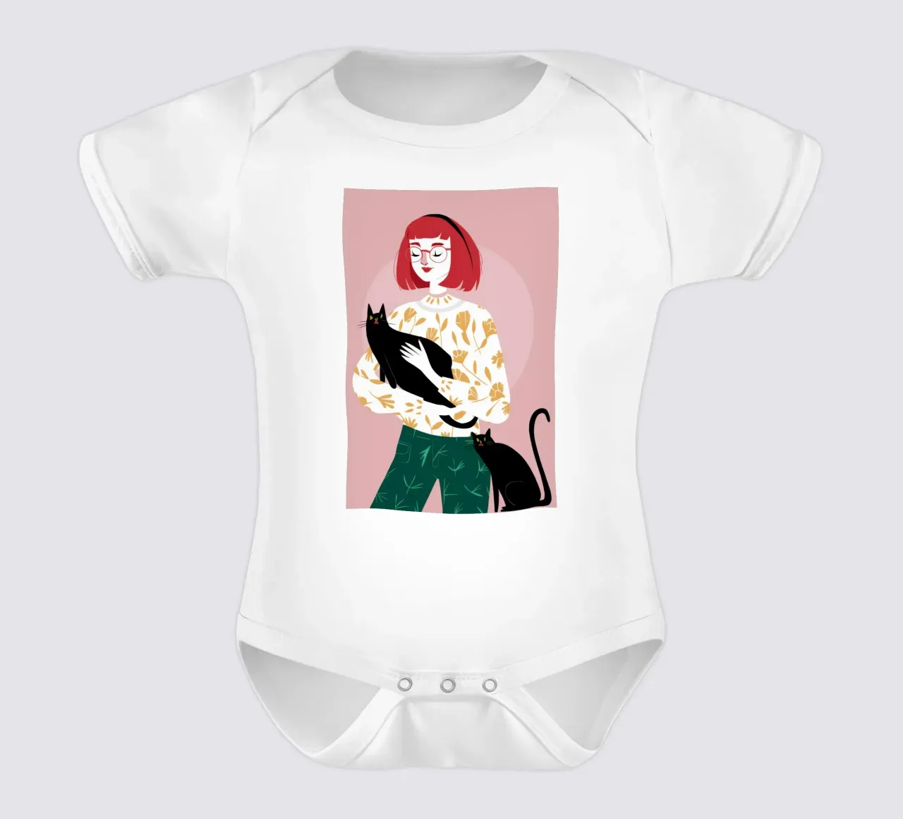 Compagno felino cremisi body neonato maniche corte da Hollow Years