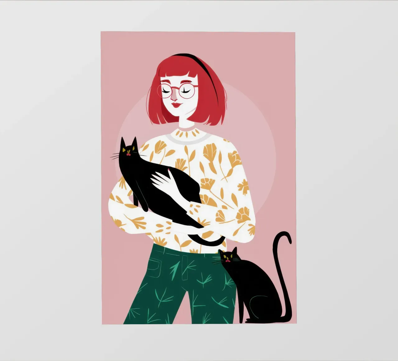 Compagno felino cremisi telo in pvc da Hollow Years