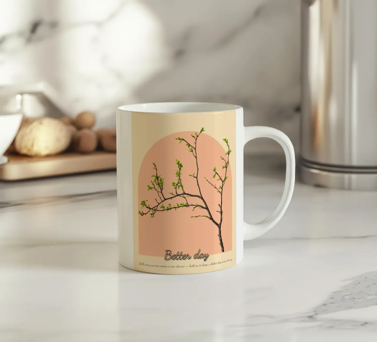 branch positive message tazza in ceramica da Creaton