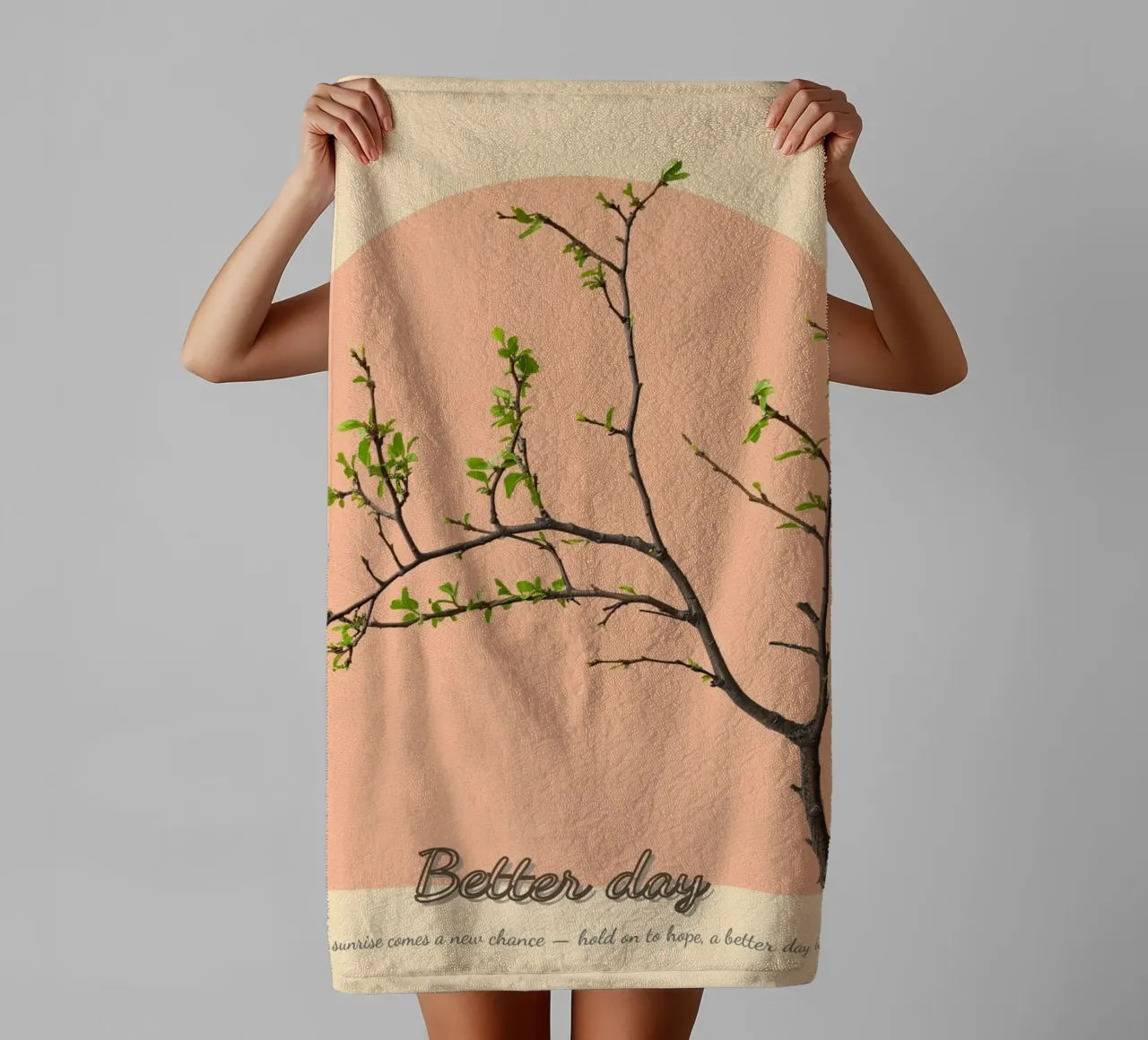 branch positive message asciugamano da bagno da Creaton