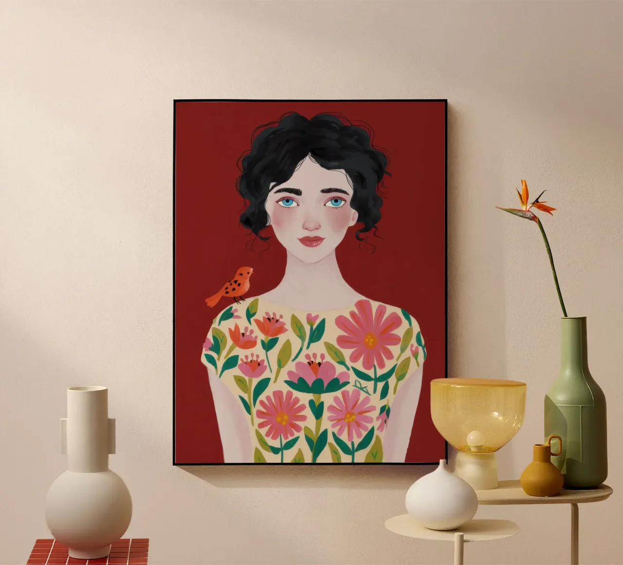 Bellezza della camicetta floreale plexiglass da Lune Dreams