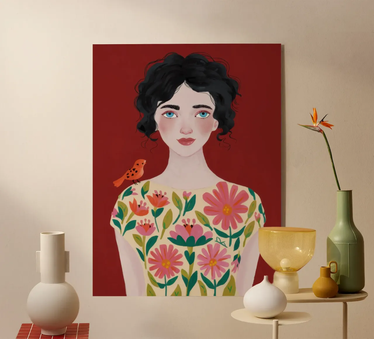 Bellezza della camicetta floreale plexiglass da Lune Dreams