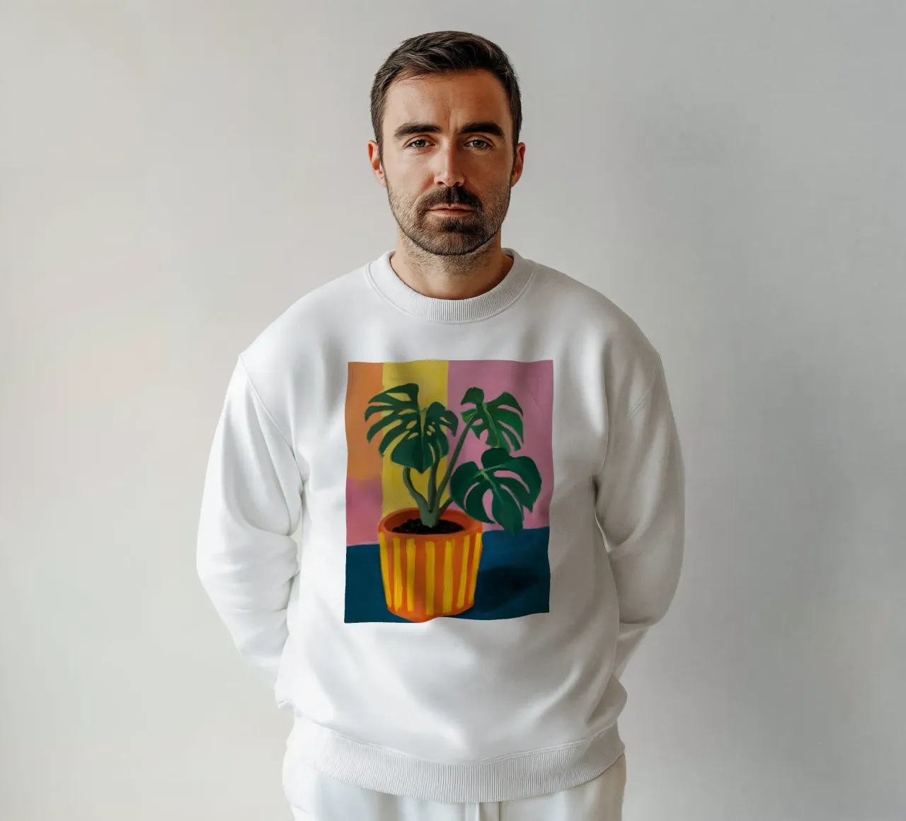 Monstera Pastello Mood felpa da Arcane Lines
